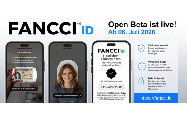 FANCCI ID Open Beta ist live. Sicherheit durch Verifikation.